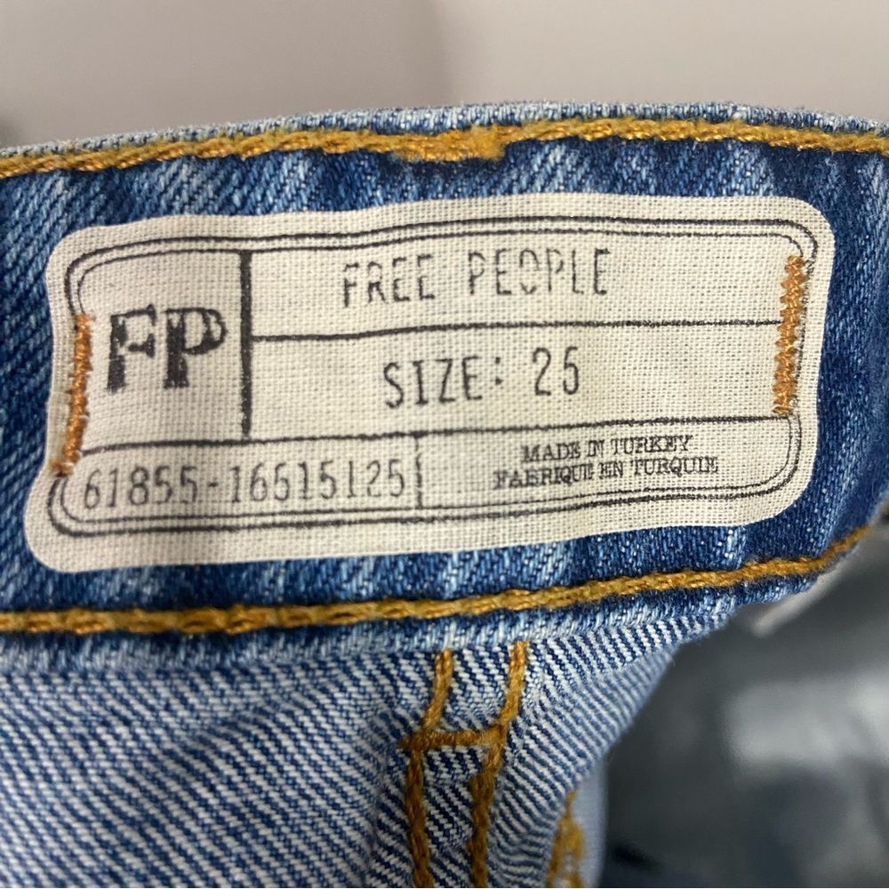 Free People High Waisted Floral Jean Shorts - Picture 3 of 3
